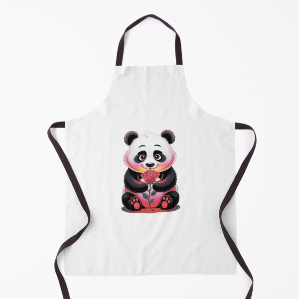 Item preview, Cute Cartoon Panda Holding Red Rose - Panda Lover Gift, Animal Flower Art, Adorable Panda Illustration designed and sold by Pro AguiZoul Art.
