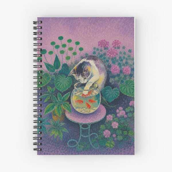 Item preview, Curious Cat Watching Goldfish – Matisse Inspired Art designed and sold by UtArt.