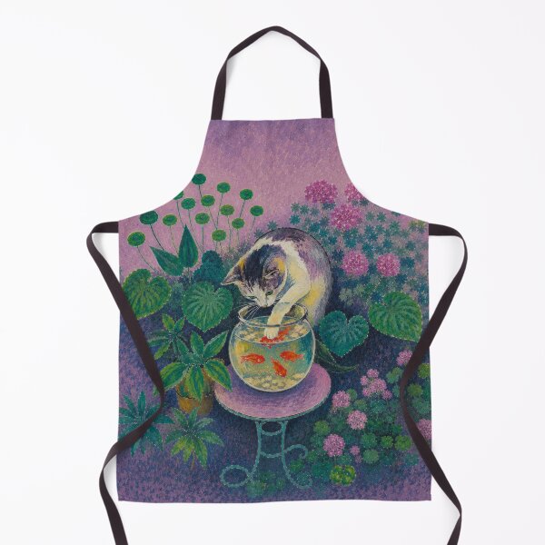 Item preview, Curious Cat Watching Goldfish – Matisse Inspired Art designed and sold by UtArt.