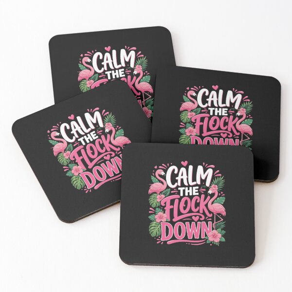 Item preview, Calm The Flock Down Funny Flamingo Tropical Sarcasm designed and sold by haitrieuic96.