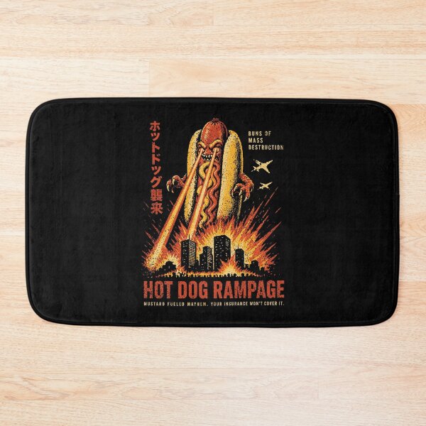 Item preview, Hot Dog Rampage Buns of Mass Destruction Kaiju Parody designed and sold by PixlCrypt.