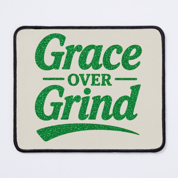 Item preview, Grace Over Grind Green Glitter Aesthetics designed and sold by TrinovaCreates.