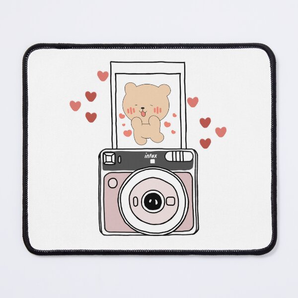 Item preview, Vintage Instant Camera and Happy Bear - Cute Retro photo designed and sold by Rehnair.