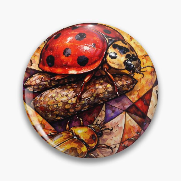 Item preview, Colorful Beetles on Geometric Background designed and sold by cuprum.