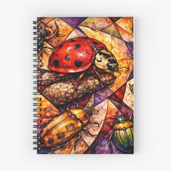 Item preview, Colorful Beetles on Geometric Background designed and sold by cuprum.