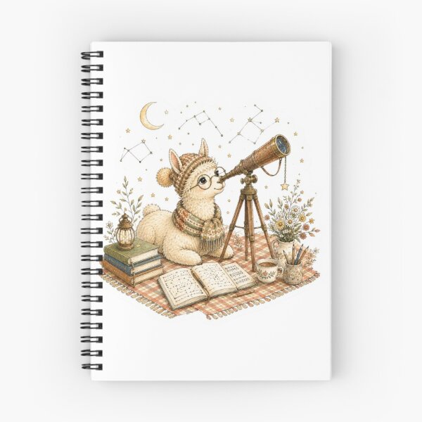 Item preview, Llama Stargazing with Telescope designed and sold by Snurly.