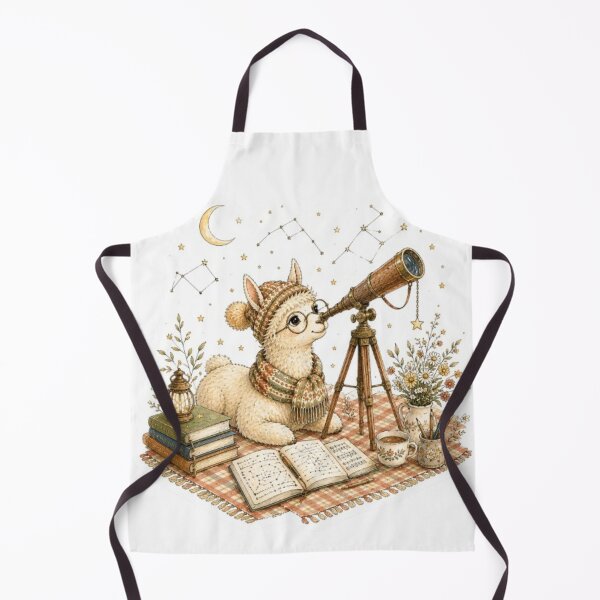 Item preview, Llama Stargazing with Telescope designed and sold by Snurly.