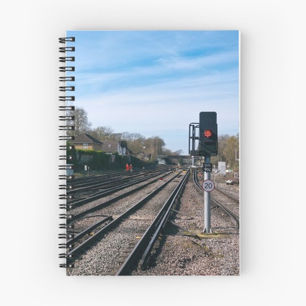 Item preview, Weybridge Railway Signals – Surrey Railway Photography Print designed and sold by ThatSurreyLife.