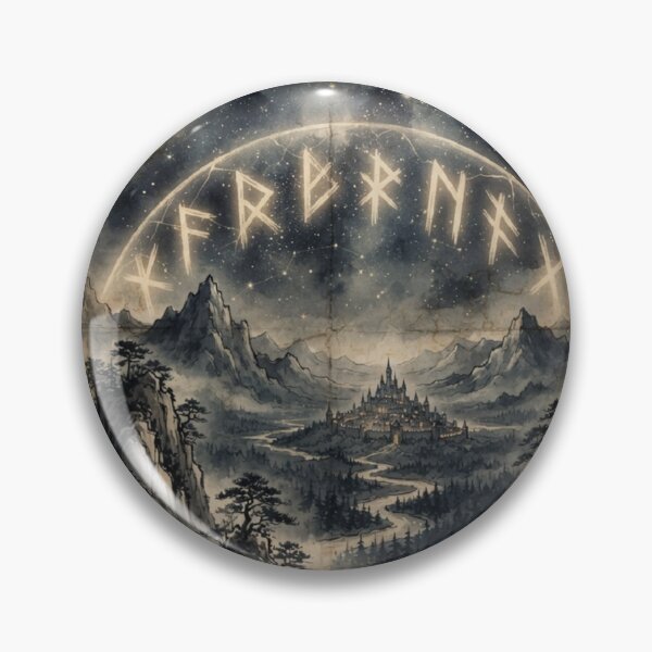Item preview, The Runic Dome of the Western Night Sumi-e Ink Wash designed and sold by DuckOddity.