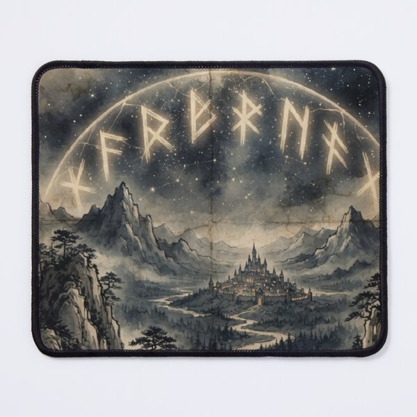 Item preview, The Runic Dome of the Western Night Sumi-e Ink Wash designed and sold by DuckOddity.