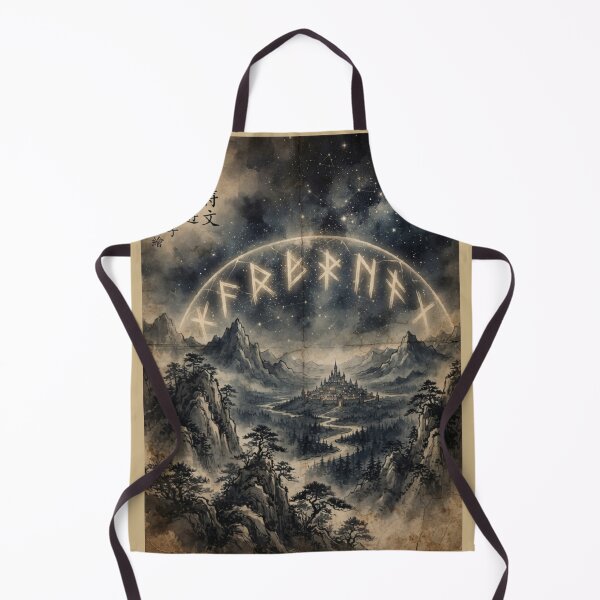 Item preview, The Runic Dome of the Western Night Sumi-e Ink Wash designed and sold by DuckOddity.