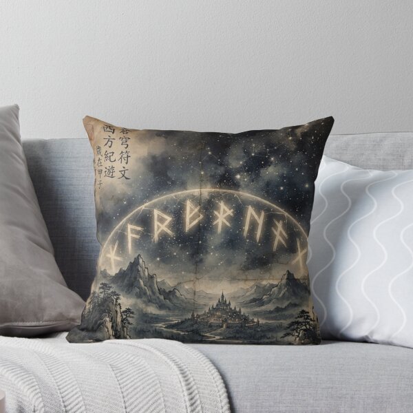 Item preview, The Runic Dome of the Western Night Sumi-e Ink Wash designed and sold by DuckOddity.
