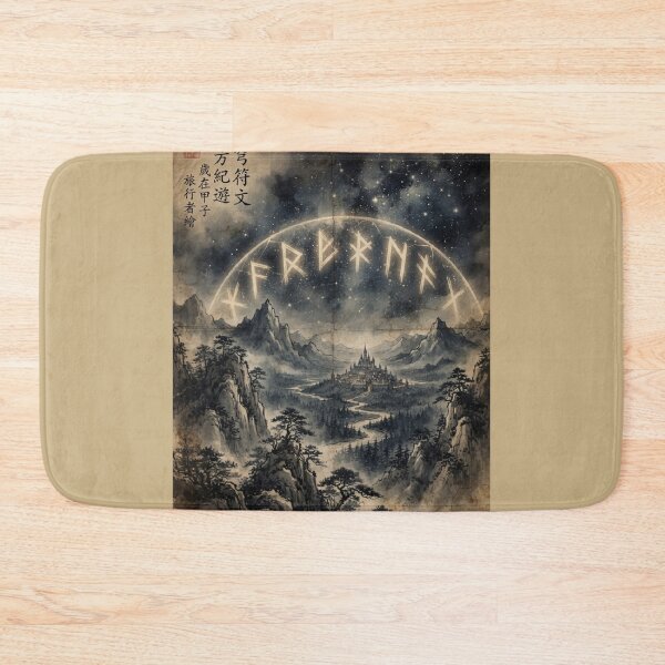 Item preview, The Runic Dome of the Western Night Sumi-e Ink Wash designed and sold by DuckOddity.