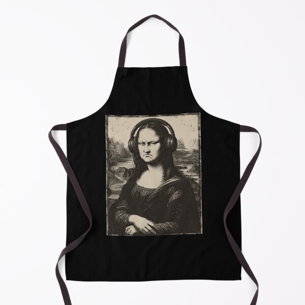 Item preview, Mona Lisa Bass Face With Headphones Funny Music Art designed and sold by PixlCrypt.