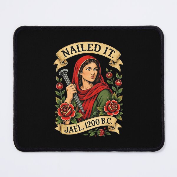 Item preview, Jael Nailed It 1200 BC Biblical Hero Illustration designed and sold by PixlCrypt.