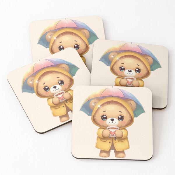 Item preview, Cute Rainy Bear Kawaii Sticker | Cozy Rainy Day Teddy Gift designed and sold by Stylestickers55.