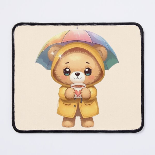 Item preview, Cute Rainy Bear Kawaii Sticker | Cozy Rainy Day Teddy Gift designed and sold by Stylestickers55.