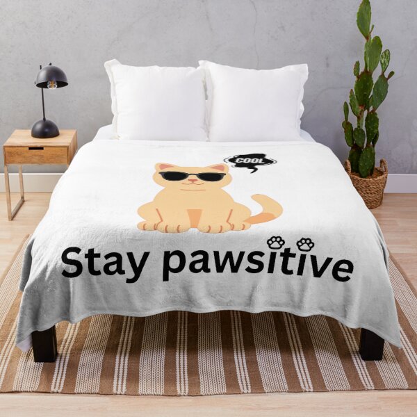Item preview, Stay Pawsitive Cool Cat with Sunglasses designed and sold by Rehnair.