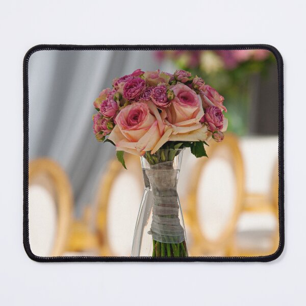 Item preview, Romantic Pink Rose Bouquet Centerpiece in Glass Vase for Elegant Event Decor, Wedding Table designed and sold by FotoMahieu.