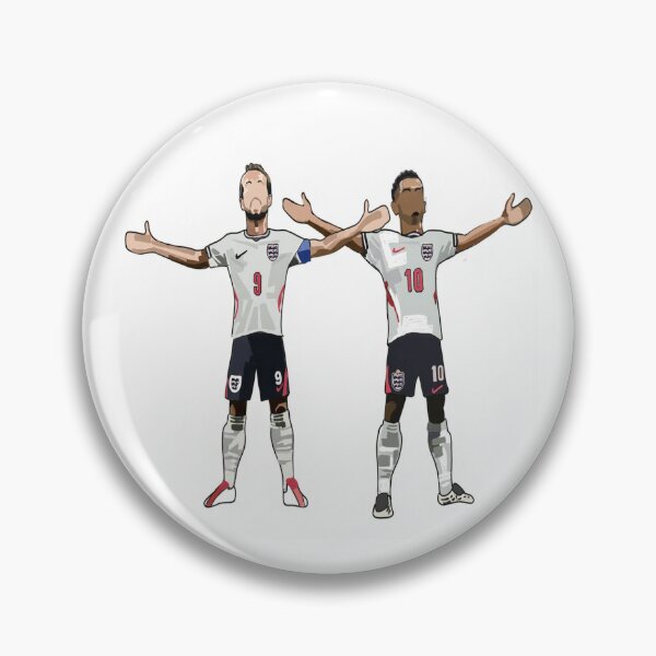 Item preview, England Football Duo Celebration Artwork | Minimalist Cartoon Sports Illustration | Fan Inspired Print designed and sold by PoloPrintsUK.