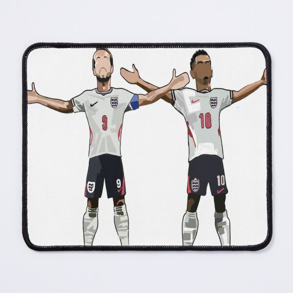 Item preview, England Football Duo Celebration Artwork | Minimalist Cartoon Sports Illustration | Fan Inspired Print designed and sold by PoloPrintsUK.