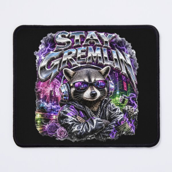 Item preview, Stay Gremlin Raccoon T-Shirt.  designed and sold by QuirkyCloud Designs.