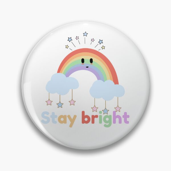 Item preview, Stay Bright Pastel Rainbow with Happy Clouds designed and sold by Rehnair.