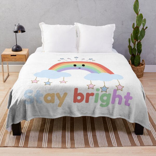 Item preview, Stay Bright Pastel Rainbow with Happy Clouds designed and sold by Rehnair.