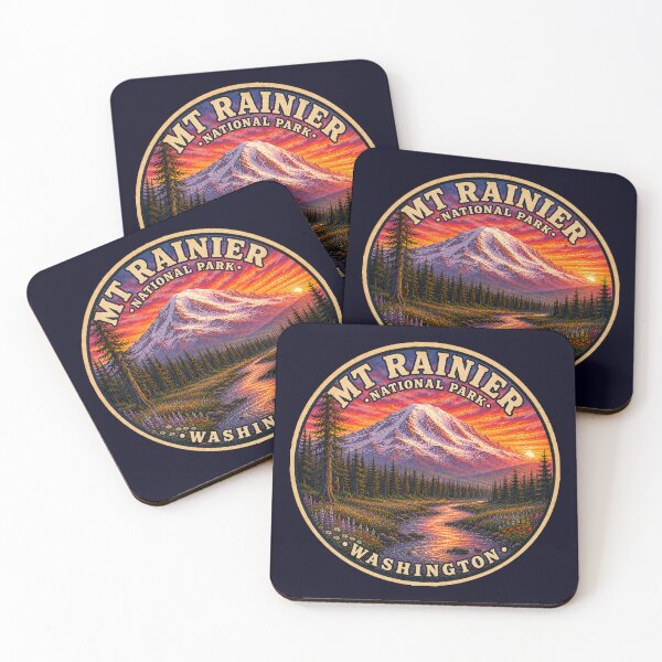 Item preview, Mt. Rainier National Park Badge | Hidden Bigfoot | Washington designed and sold by Swanny's Custom T-shirt and Gift Designs.