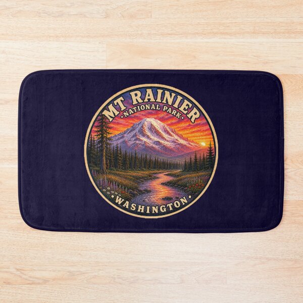 Item preview, Mt. Rainier National Park Badge | Hidden Bigfoot | Washington designed and sold by Swanny's Custom T-shirt and Gift Designs.