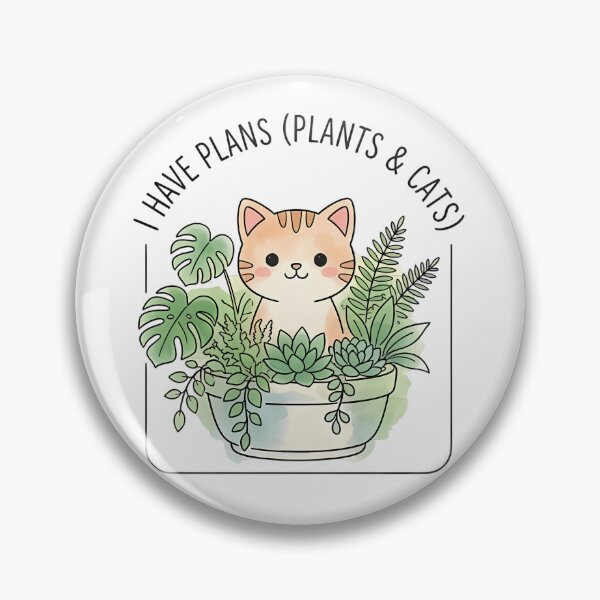 Item preview, Funny I Have Plans Plants & Cats Cute Tabby designed and sold by Lu7u.