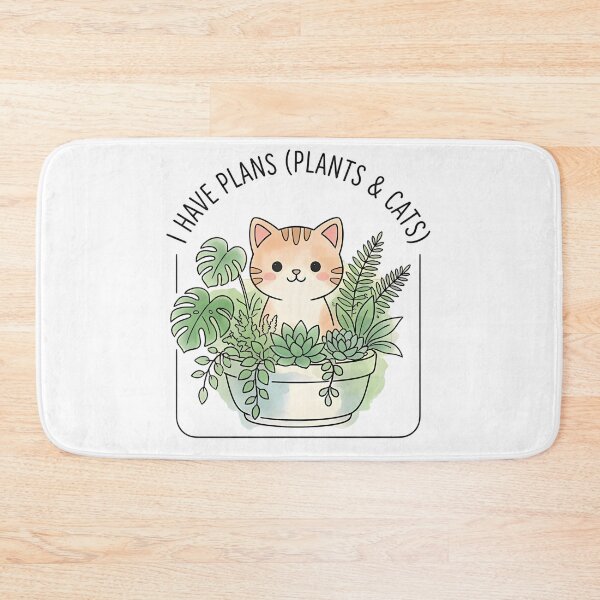 Item preview, Funny I Have Plans Plants & Cats Cute Tabby designed and sold by Lu7u.
