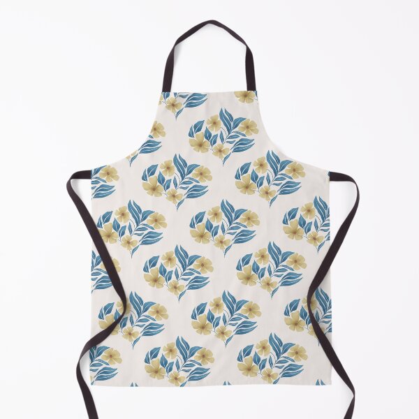 Item preview, Retro Ochre Yellow and Classic Blue Floral Seamless Pattern designed and sold by StoriesInGrain.