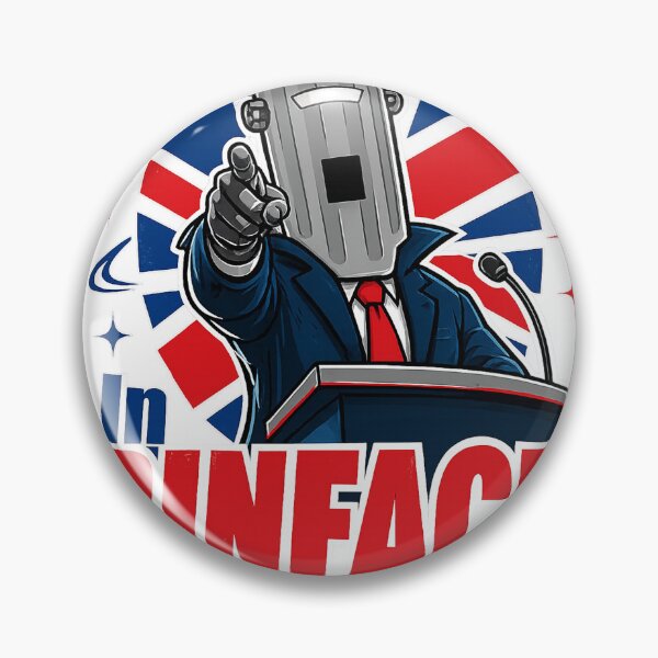 Item preview, In Binface We Believe Funny Political Parody Sticker designed and sold by ucpstudio.