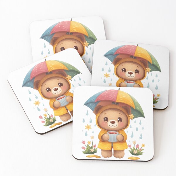 Item preview, Cozy Rainy Day Bear | Adorable Kawaii Tea Lover Sticker designed and sold by Stylestickers55.