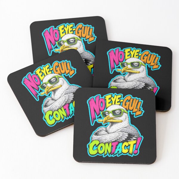Item preview, No Eye-Gull Contact Funny Sarcastic Seagull Pun designed and sold by Anyshca.