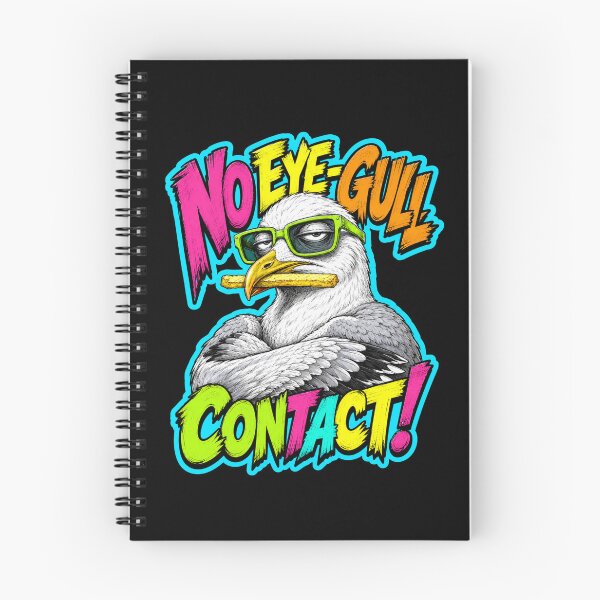Item preview, No Eye-Gull Contact Funny Sarcastic Seagull Pun designed and sold by Anyshca.
