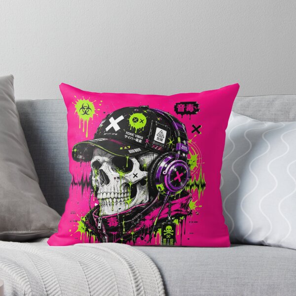 Item preview, Toxic Vibes - Cyberpunk Skull Techwear Aesthetic designed and sold by ChrisDuyen19.