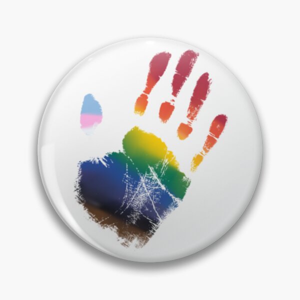 Item preview, Progress Pride Handprint designed and sold by Comet and Crafts.