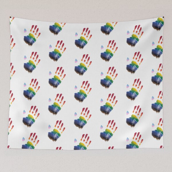 Item preview, Progress Pride Handprint designed and sold by Comet and Crafts.
