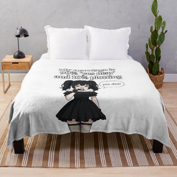 Item preview, My Marriage Is 90% Yes Dear and 10% Plotting | Goth Anime Wife Humor designed and sold by Amber Sky Creations.