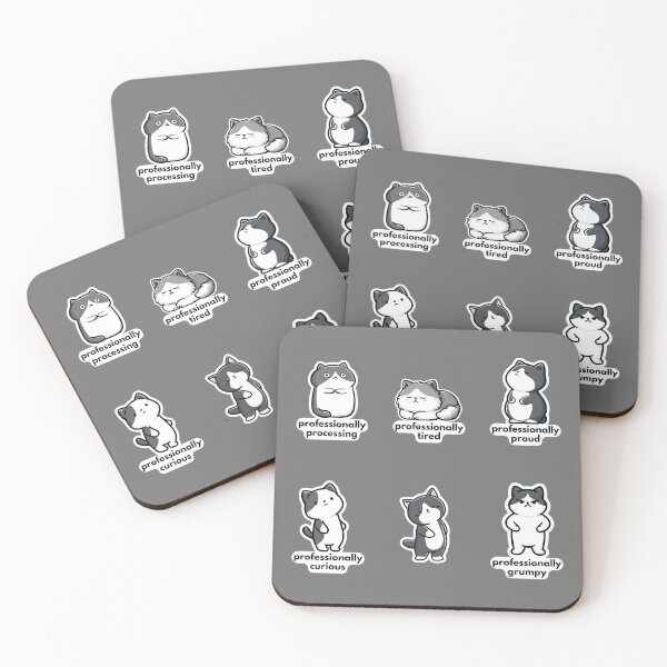 Item preview, Funny Corporate Cat Memes Sticker Sheet - Office Humor Pack designed and sold by StoryVibes.