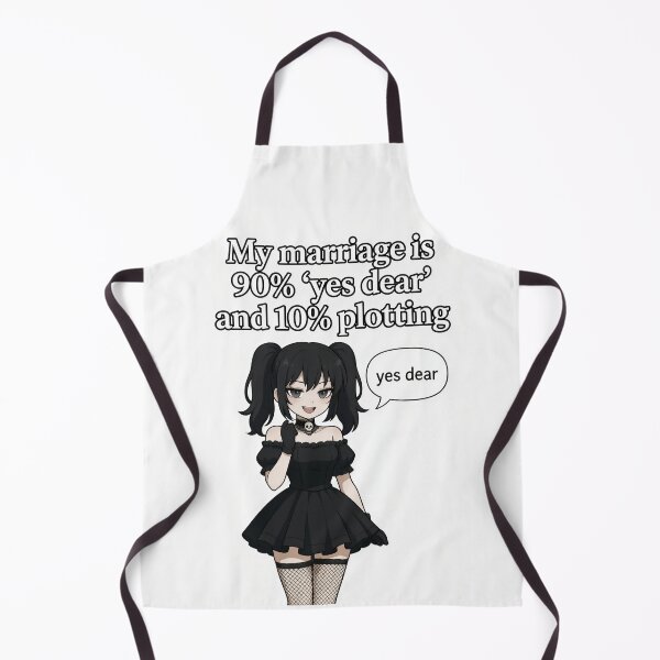Item preview, My Marriage Is 90% Yes Dear and 10% Plotting | Goth Anime Wife Humor designed and sold by Amber Sky Creations.