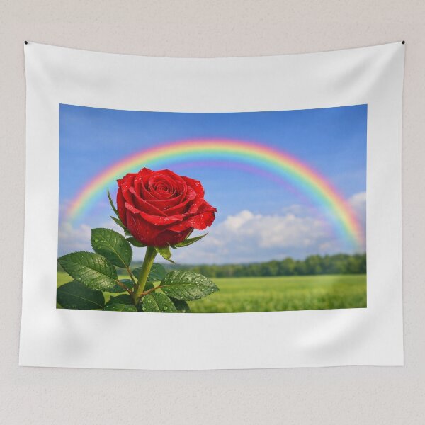 Item preview, a red rose and a rainbow designed and sold by karlosss.