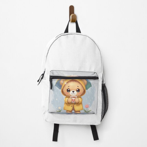 Item preview, Rainy Bear with Tea | Cute Cozy Aesthetic Kawaii Design designed and sold by Stylestickers55.