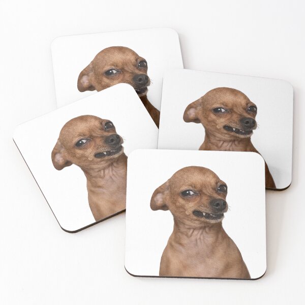 Item preview, Funny Snarling Chihuahua - Sarcastic Angry Dog Meme Sticker & T-Shirt Design designed and sold by thesmokeydogs.