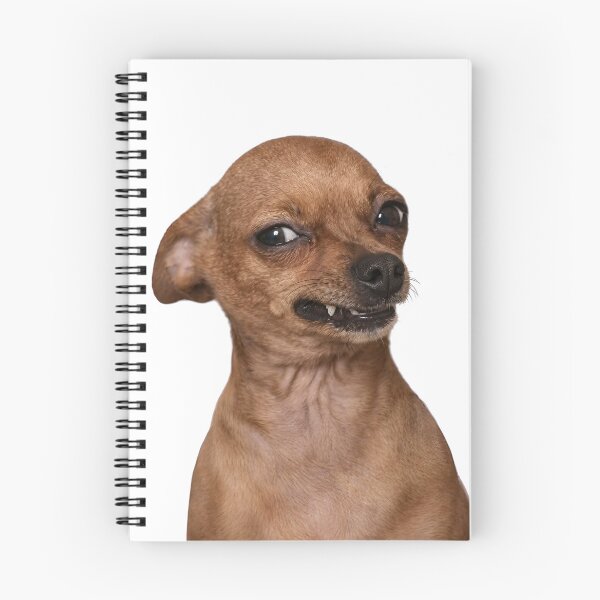 Item preview, Funny Snarling Chihuahua - Sarcastic Angry Dog Meme Sticker & T-Shirt Design designed and sold by thesmokeydogs.