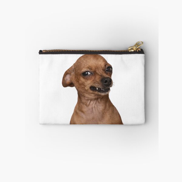 Item preview, Funny Snarling Chihuahua - Sarcastic Angry Dog Meme Sticker & T-Shirt Design designed and sold by thesmokeydogs.