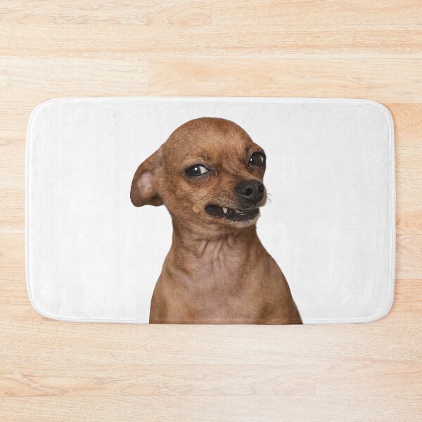 Item preview, Funny Snarling Chihuahua - Sarcastic Angry Dog Meme Sticker & T-Shirt Design designed and sold by thesmokeydogs.