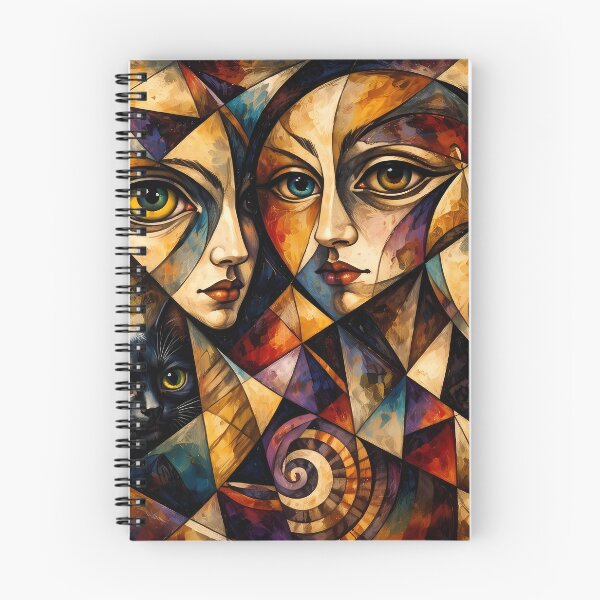 Item preview, Geometric Faces and Cat designed and sold by cuprum.